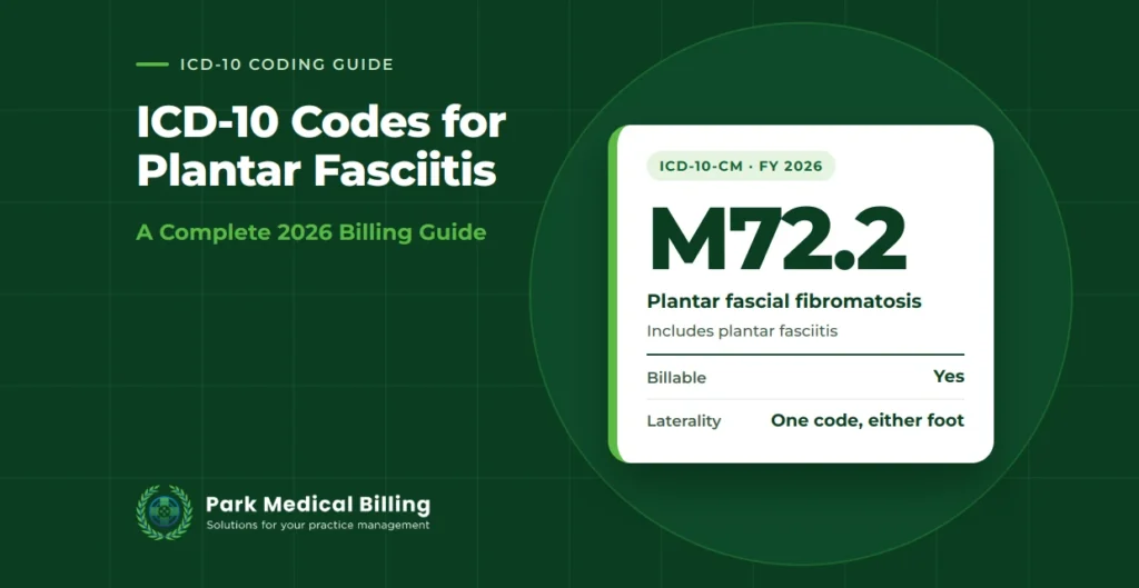 ICD-10 Codes for Plantar Fasciitis: A Complete 2026 Billing Guide | Park Medical Billing